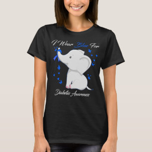 T-shirt Je Porte Du Bleu Pour La Sensibilisation Au Diabèt