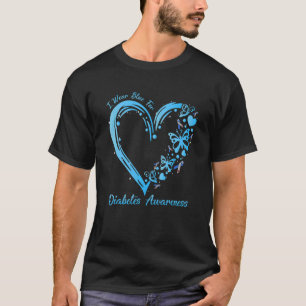 T-shirt Je Porte Du Bleu Pour La Sensibilisation Au Diabèt