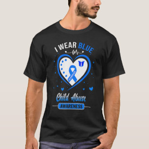 T-shirt Je Porte Du Bleu Pour Le Guerrier De Sensibilisati
