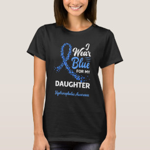 T-shirt Je Porte Du Bleu Pour Ma Fille Hydrocéphalie