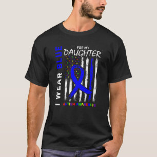 T-shirt Je Porte Du Bleu Pour Ma Fille Sensibilisation sur