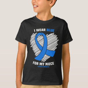 T-shirt Je Porte Du Bleu Pour Ma Nièce Alopecia Sensibilis