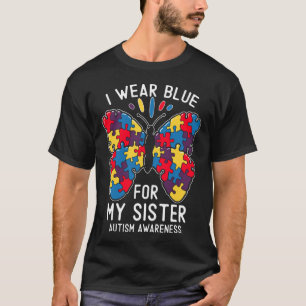 T-shirt Je Porte Du Bleu Pour Ma Soeur Sensibilisation sur