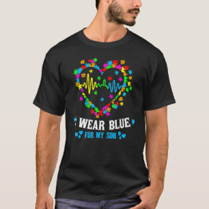 T-shirt Je Porte Du Bleu Pour Mon Fils Aime Sensibilisatio