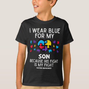 T-shirt Je Porte Du Bleu Pour Mon Fils Lutte Contre La Sen