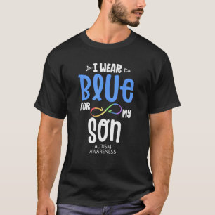 T-shirt Je Porte Du Bleu Pour Mon Fils Maman Sensibilisati