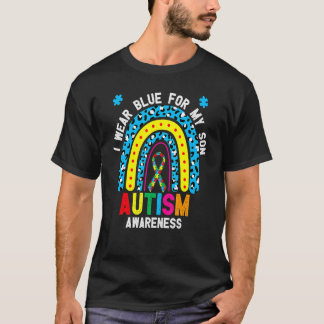 T-shirt Je Porte Du Bleu Pour Mon Fils Sensibilisation sur