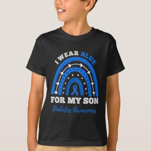 T-shirt Je Porte Du Bleu Pour Mon Fils T1D Type 1 Diabète