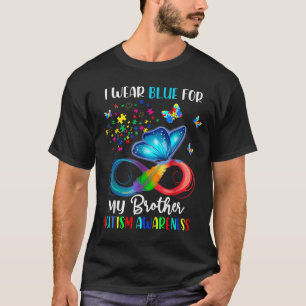 T-shirt Je Porte Du Bleu Pour Mon Frère Autisme Puzzle Pap