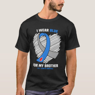 T-shirt Je Porte Du Bleu Pour Mon Frère Type 1 Diabète