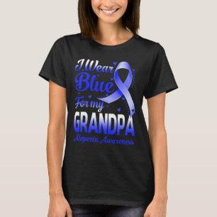 T-shirt Je Porte Du Bleu Pour Mon Grand-Père Alopecia Sens