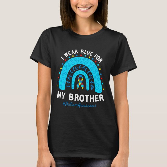 T-shirt Je Porte Du Bleu Pour Mon Mois De Sensibilisation  (Devant)