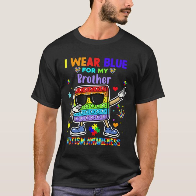 T-shirt Je Porte Du Bleu Pour Mon Mois De Sensibilisation  (Devant)