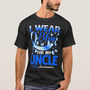 T-shirt Je Porte Du Bleu Pour Mon Oncle Aussi Sensibilisat