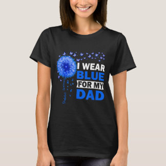 T-shirt Je porte du bleu pour mon père, sensibilisation au