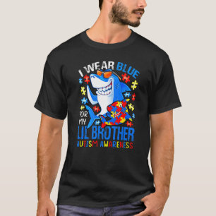 T-shirt Je porte du bleu pour mon petit frère pour la sens