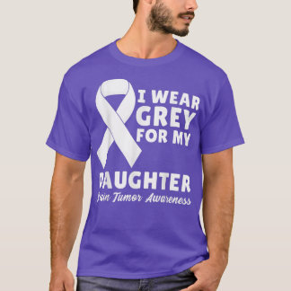 T-shirt Je Porte Du Gris Pour Ma Fille Sensibilisation À L