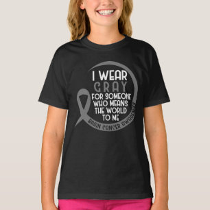 T-shirt Je Porte Du Gris Pour Quelqu'Un Tumeur Cerveau Gri