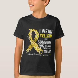 T-shirt Je Porte Du Jaune À Quelqu'Un Qui Manque De Préven