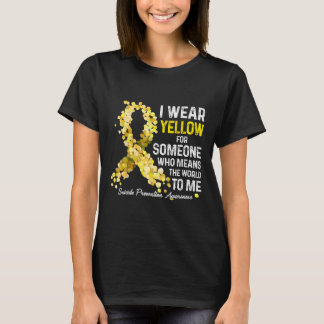 T-shirt Je Porte Du Jaune À Quelqu'Un Qui Manque De Préven