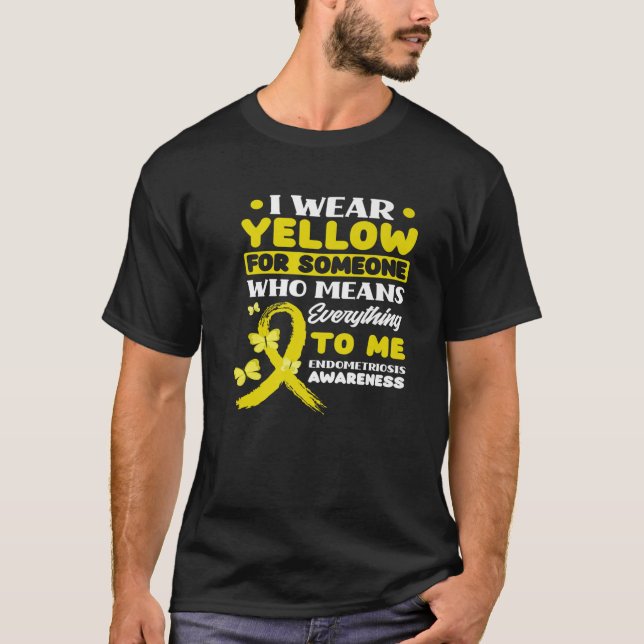 T-shirt Je Porte Du Jaune À Quelqu'Un Qui Soutient L'Endom (Devant)