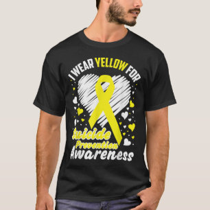T-shirt Je Porte Du Jaune Pour La Sensibilisation À La Pré
