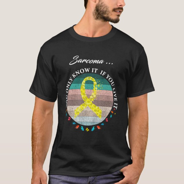 T-shirt Je Porte Du Jaune Pour Le Guerrier De Sensibilisat (Devant)