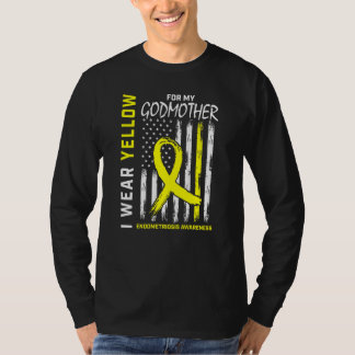 T-shirt Je Porte Du Jaune Pour Ma Godmère Endometriose Awa