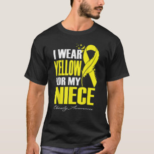 T-shirt Je Porte Du Jaune Pour Ma Nèce Obesity Awareness F