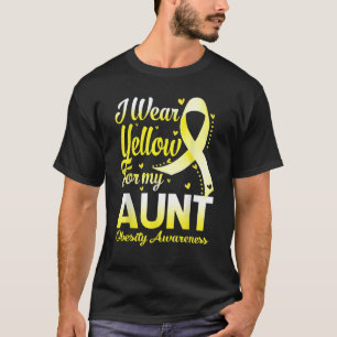 T-shirt Je Porte Du Jaune Pour Mon Ruban De Sensibilisatio