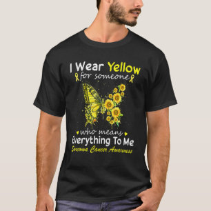 T-shirt Je Porte Du Jaune Pour Sensibiliser Au Sarcome Sou