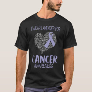 T-shirt Je Porte Du Lavande Pour Sensibiliser Au Cancer Ru