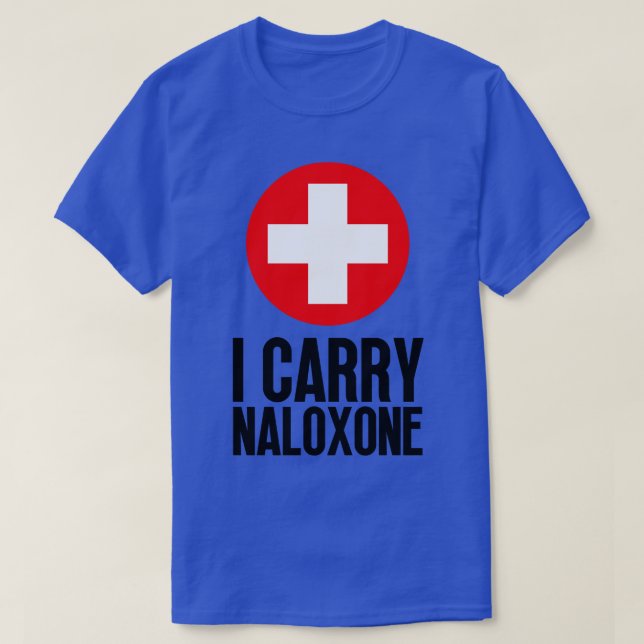 T-shirt Je porte du naloxone 21 (Design devant)