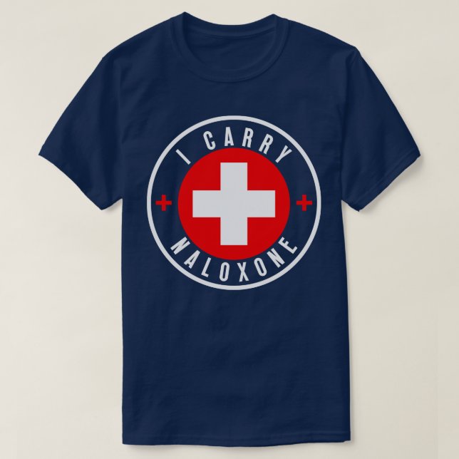 T-shirt Je porte du naloxone 24 (Design devant)