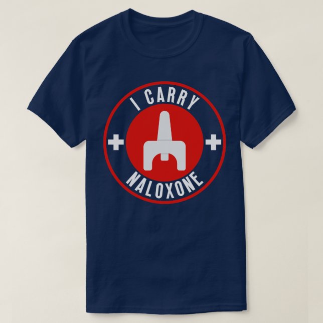 T-shirt Je porte du naloxone 27 (Design devant)