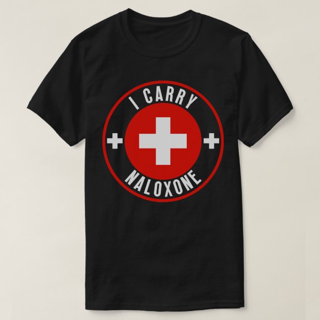 T-shirt Je porte du naloxone 30 (Design devant)