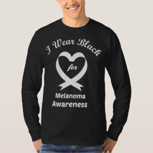 T-shirt Je Porte Du Noir Pour La Sensibilisation Au Melano