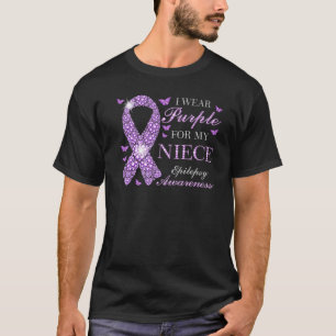 T-shirt Je Porte Du Purple Pour Ma Nièce Epilepsie Sensibi
