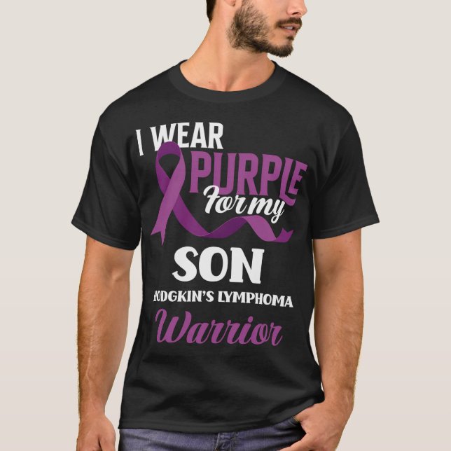 T-shirt Je Porte Du Purple Pour Mon Fils Hodgkin Lymphoma (Devant)