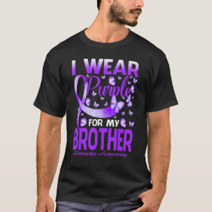 T-shirt Je Porte Du Purple Pour Mon Frère Sensibilisation 