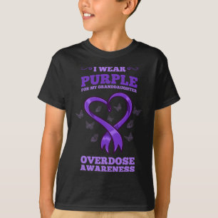 T-shirt Je Porte Du Purple Pour Mon Grand-Fille Surdose