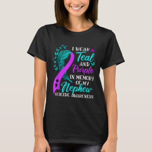 T-shirt Je Porte Du Purple Turquoise En Mémoire De Mon Sui