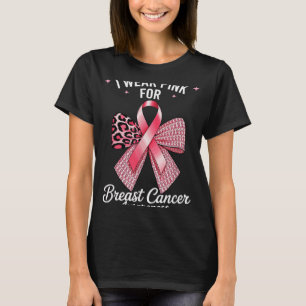 T-shirt Je Porte Du Rose Pour La Sensibilisation Au Cancer