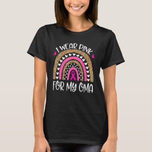 T-shirt Je Porte Du Rose Pour Ma Famille Léopard Arc-En-Ci
