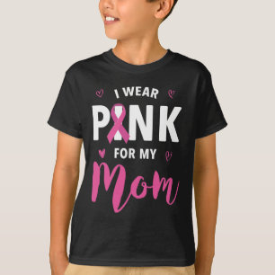 T-shirt Je Porte Du Rose Pour Ma Mère Conscience Du Cancer