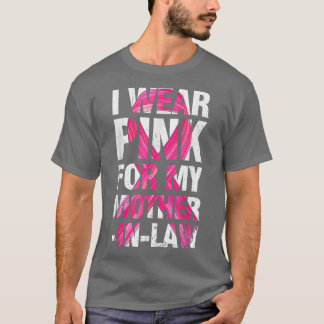 T-shirt Je Porte Du Rose Pour Ma Mère En Droit Cancer Du S