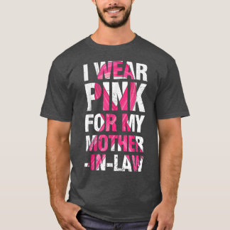 T-shirt Je Porte Du Rose Pour Ma Mère En Droit Cancer Du S