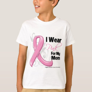 T-shirt Je Porte Du Rose Pour Ma Mère - Sensibilisation au