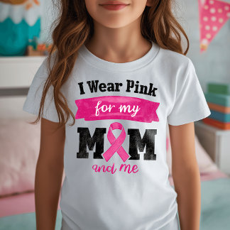 T-shirt Je Porte du Rose pour Ma Mère, Sensibilisation au