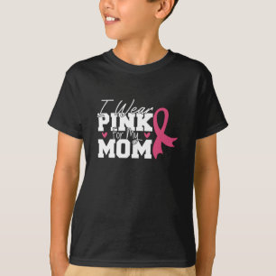 T-shirt Je Porte Du Rose Pour Ma Mère Sensibilisation Au C